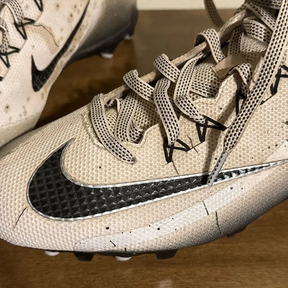 Nike Alpha Men's Football Cleats Black/White/Gray Size 15 Nike Skin